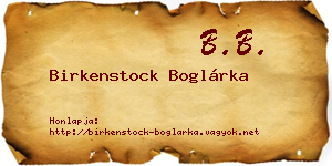 Birkenstock Boglárka névjegykártya